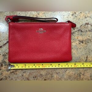 Red Coach Wristlet